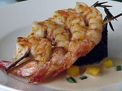 Thai Spiced Wild Florida Shrimp On Forbidden Black Rice